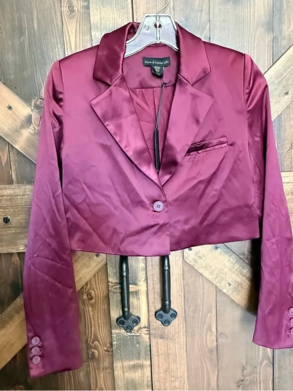 House of Harlow 1960 Burgundy Matching Set Blazer & Pants size 2